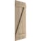 Ekena Millwork Rustic Three Board Joined Board-n-Batten Rough Sawn Faux Wood Shutters w/Z-Board, 16 1/2W x 32H, PR SHUBJZ16X32RSPR - alternate 2